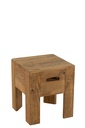 Tabouret Will en bois de pin marron