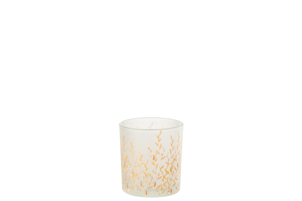 Photophore Sally en verre orange/transparent