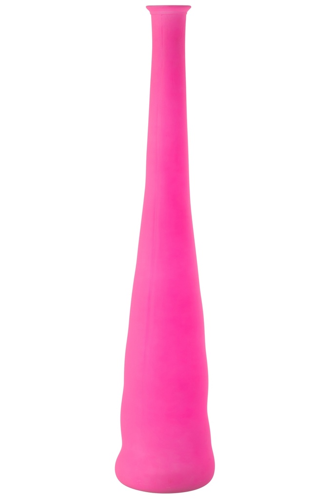Vase Bouteille Verre Rose Néon