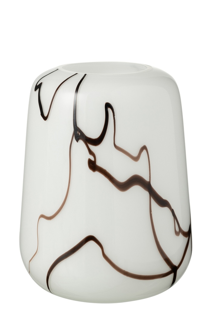 Vase en verre étroit effet fumée