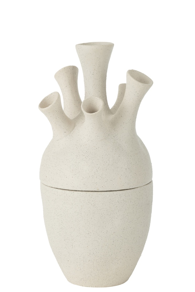 Vase Coral Clay White Large