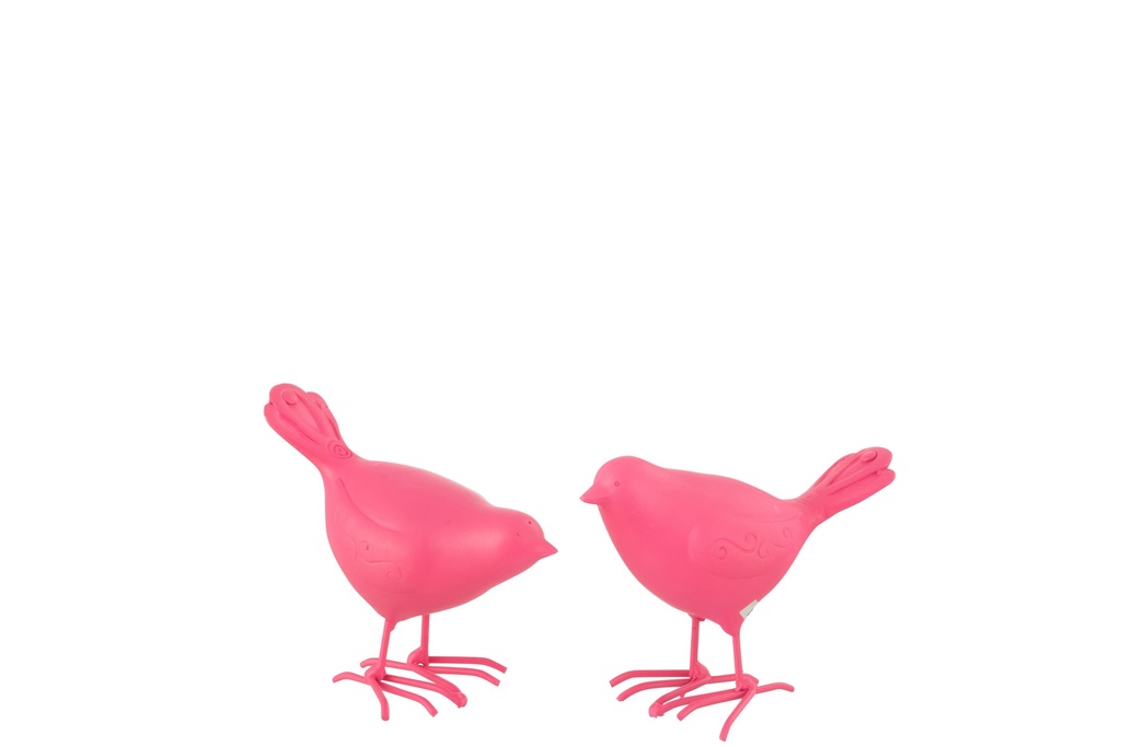 Bird Polyresin Pink Small Assortment