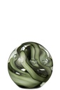 Paperweight Tornado Round Glass Transparent/Brown