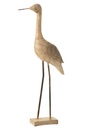 Decoration Bird Mango Wood/Metal Beige/Black