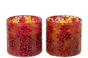 Bougie parfumée en cire mosaïque de fleurs