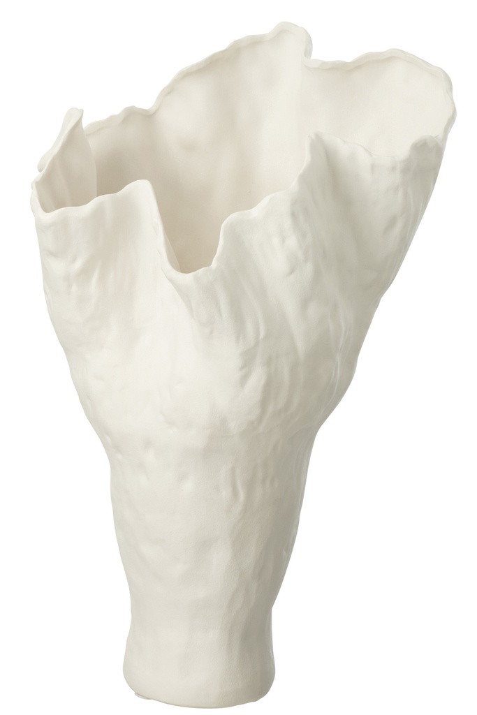 Vase Corolla Étroit Céramique Blanc