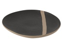 Plate Ceramic Black/Taupe Large