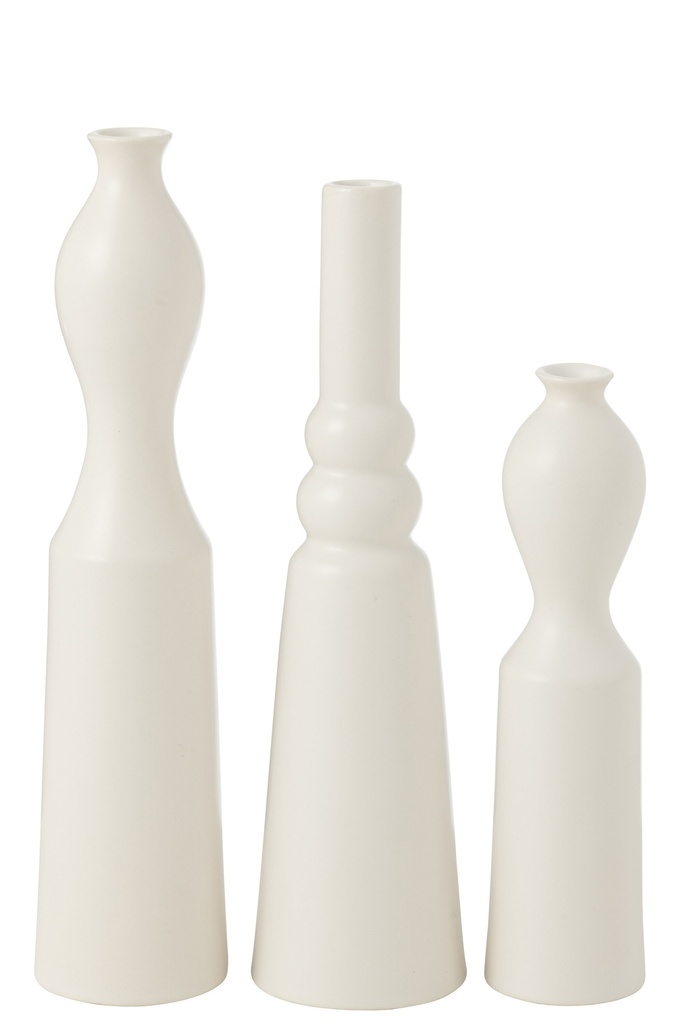 Ensemble de 3 vases en porcelaine Leia