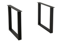 Pieds de table rectangulaires en acier noir