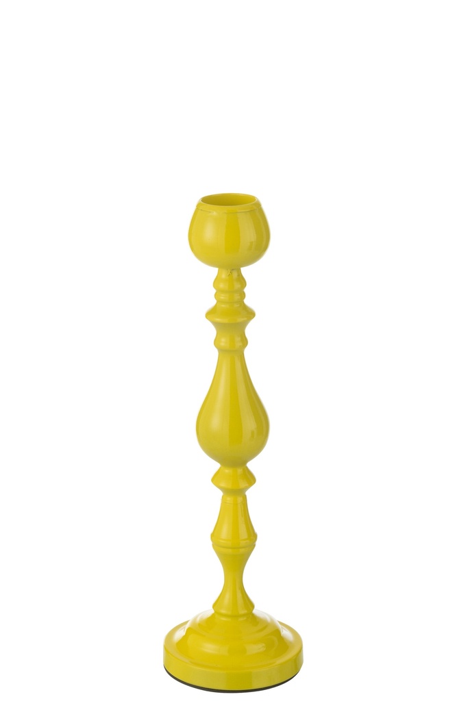 Candle Holder Monarchy Metal Yellow