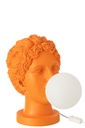 Lampe de table tête de dame en résine