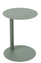 Table d'appoint ronde en métal vert