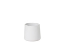 Pot de fleurs rond en céramique blanc