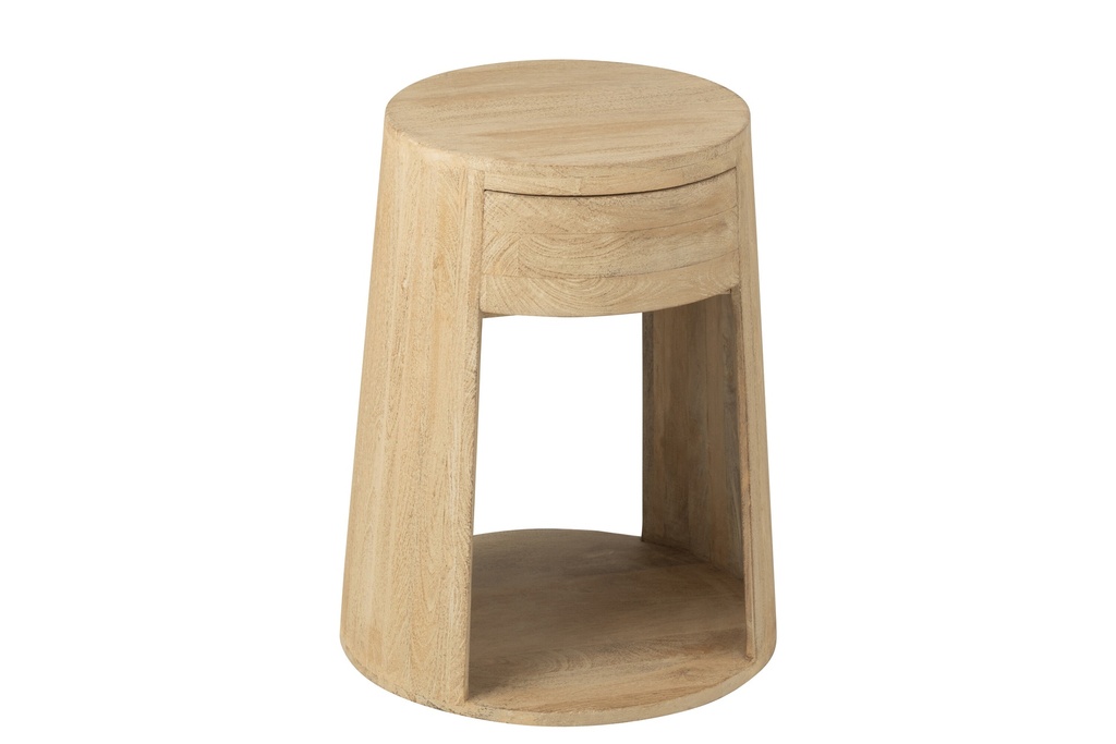 Table basse en bois de manguier dessiné/MDF