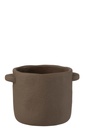 Pot Gustave Cement Dark Brown