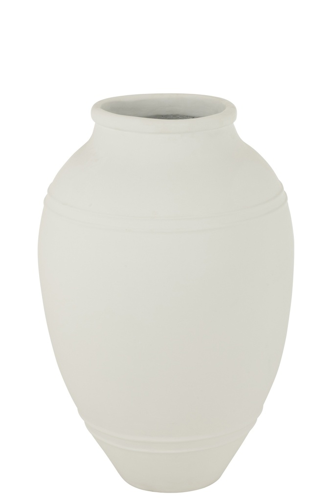 Flowerpot Modern Terracotta White