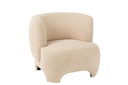 Seat 1-Person Knitted Textile/Wood White