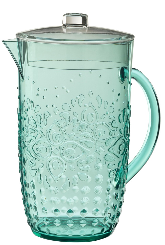 Pichet en plastique bleu aqua
