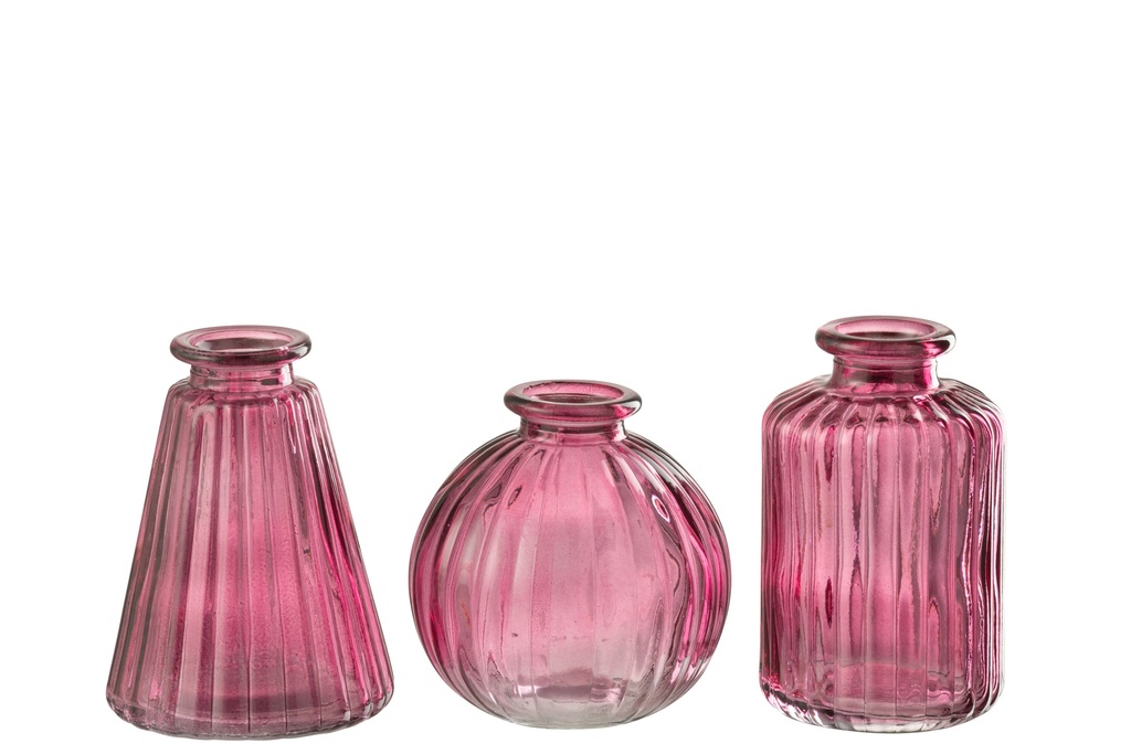 Vase Tola Glass Fuchsia Assortment