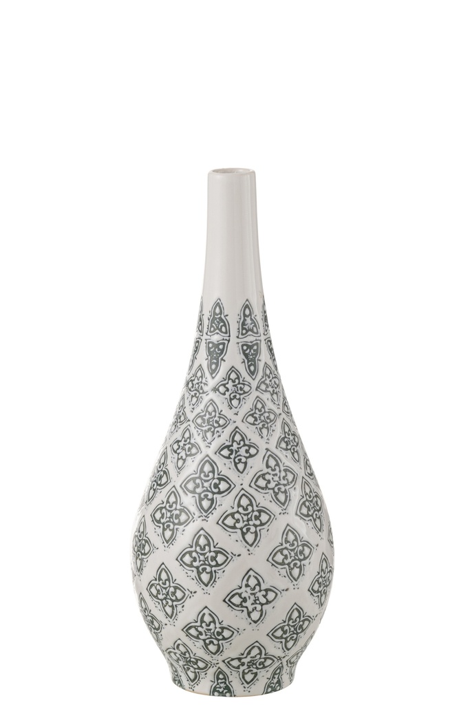 Vase Kousa Poire Porcelaine Bleu/Blanc