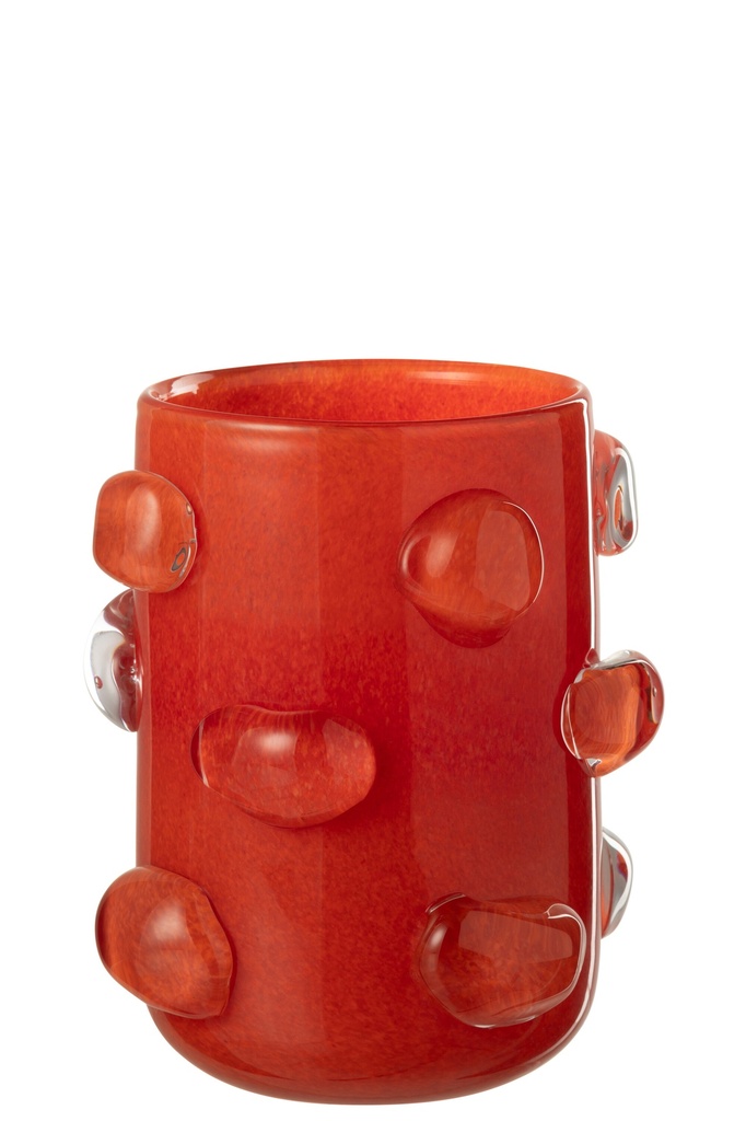 Vase Aruna Verre Rouge Petit