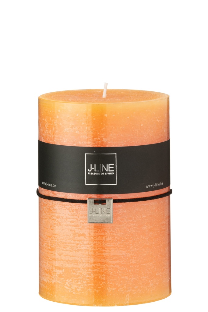 Cylinder Candle Light Orange Extra