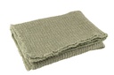 Plaid Frayed Edges Cotton/Polyester Green