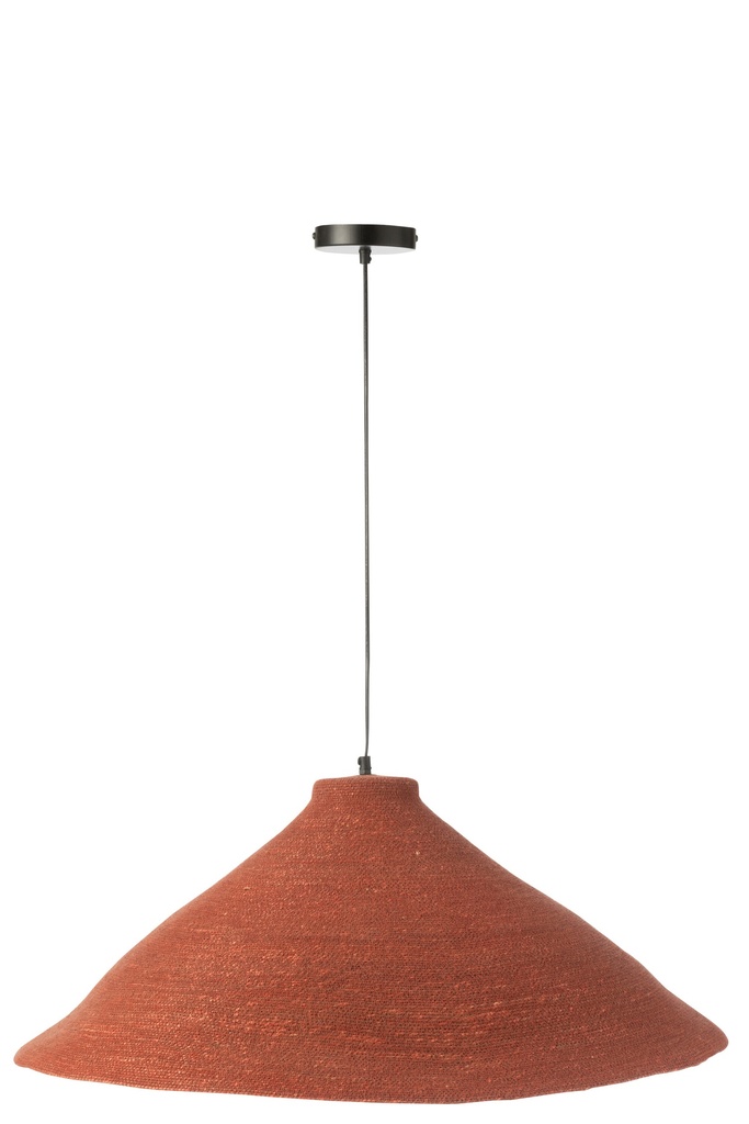 Lampe suspendue en jonc de mer terre cuite