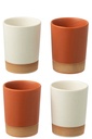 Box Of 4 Cups Ceramics