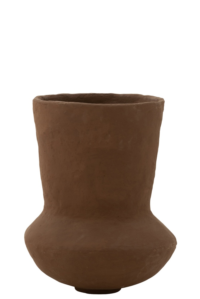 Pot Archaic Paper Mache Brown