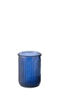 Vase Stripe Glass Blue