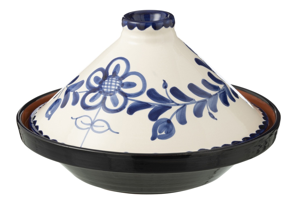 Tagine Granada Ceramic White/Cobalto Blue