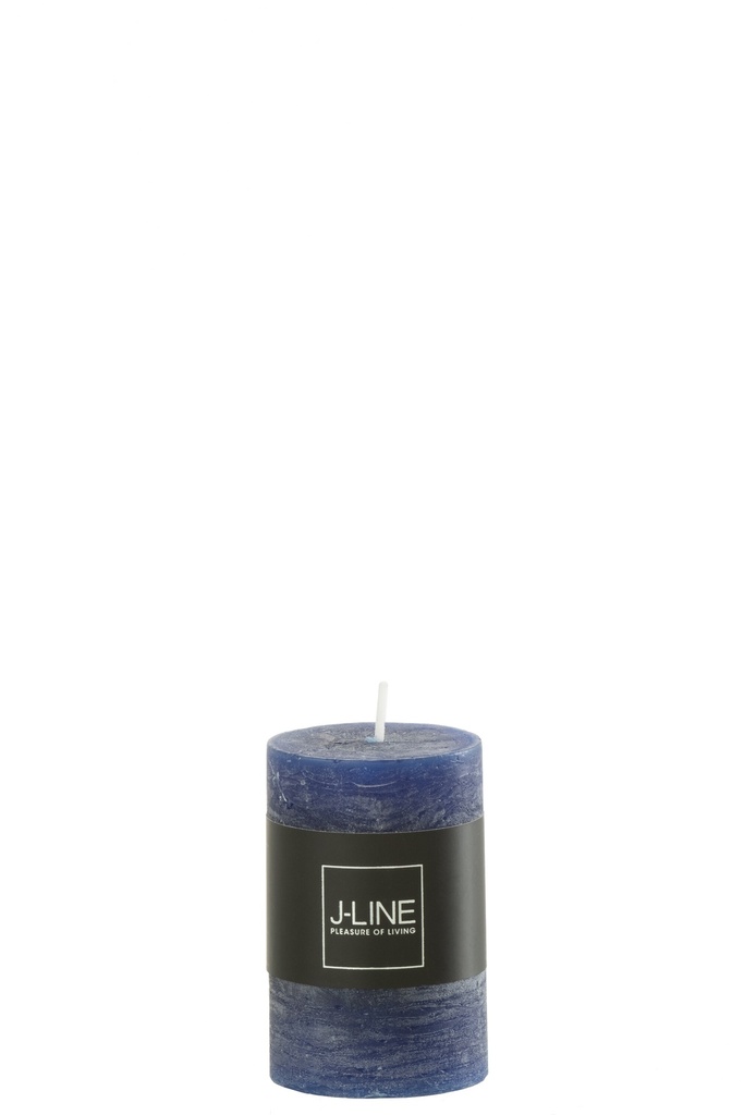 Bougie cylindrique bleu foncé petite