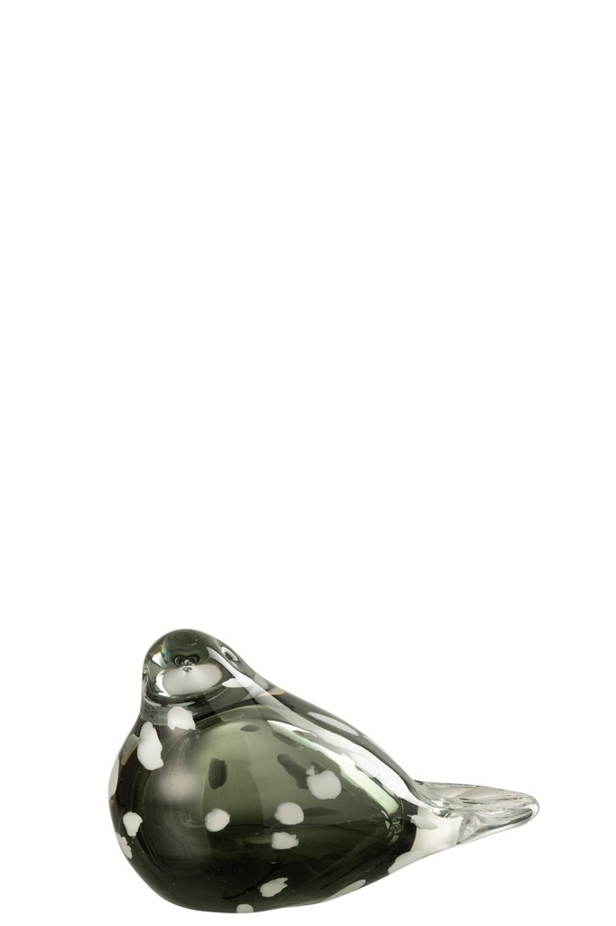 Verre Oiseau Blanc/Noir Petit