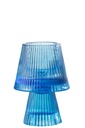 Candle Holder Hat Glass Blue