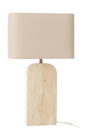 Lampe de table en travertin beige