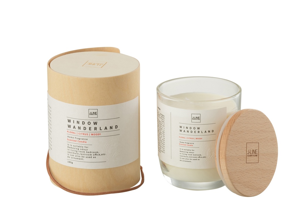Bougie parfumée ronde pour fenêtre Wanderland