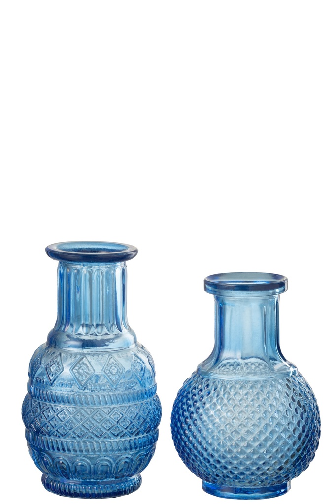Vase Kano Verre Bleu Assortiment