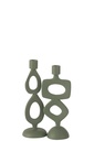 Candle Holder Rings Aluminium Green