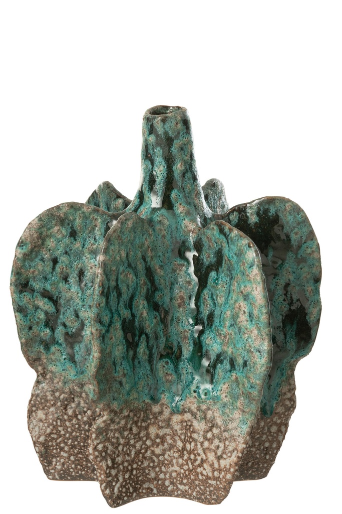 Vase Naga Céramique Azur/Marron Grand