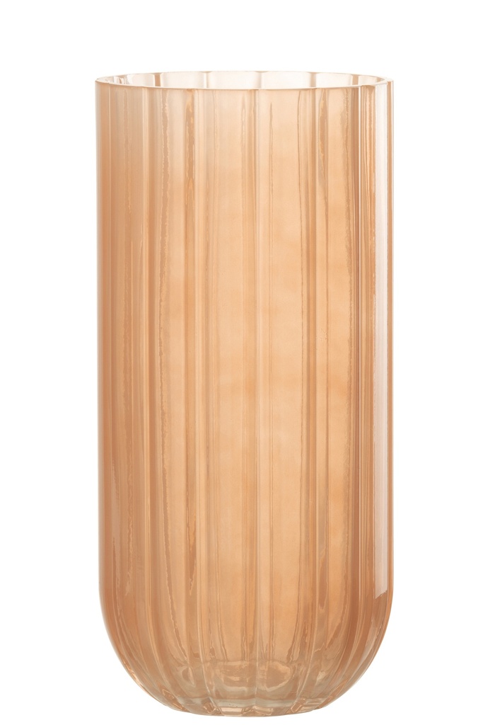 Vase Yoni en verre Pêche Grand