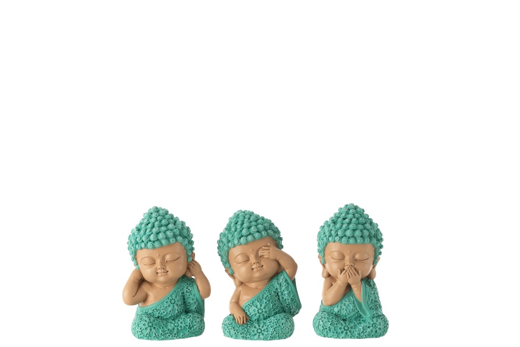 Monk See/Hear/Speak Resin Azure Assortment