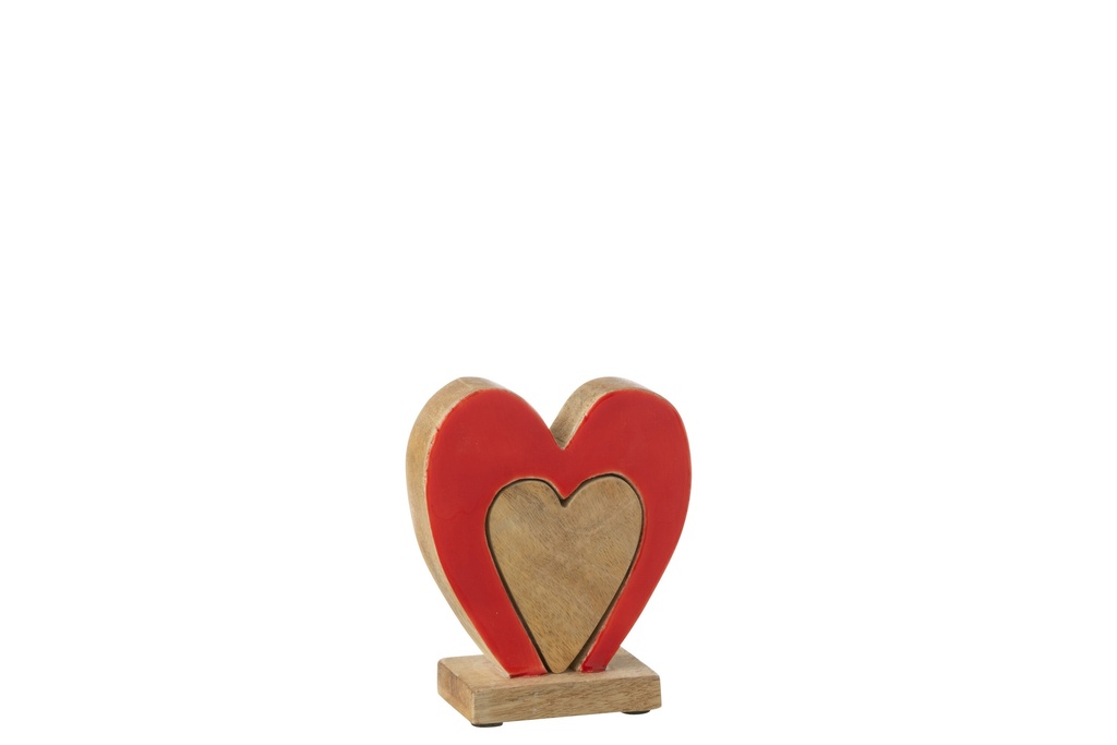 Coeur Double Sur Pied Mangue