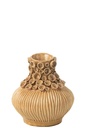 Vase Gourde Argile Corail Ocre