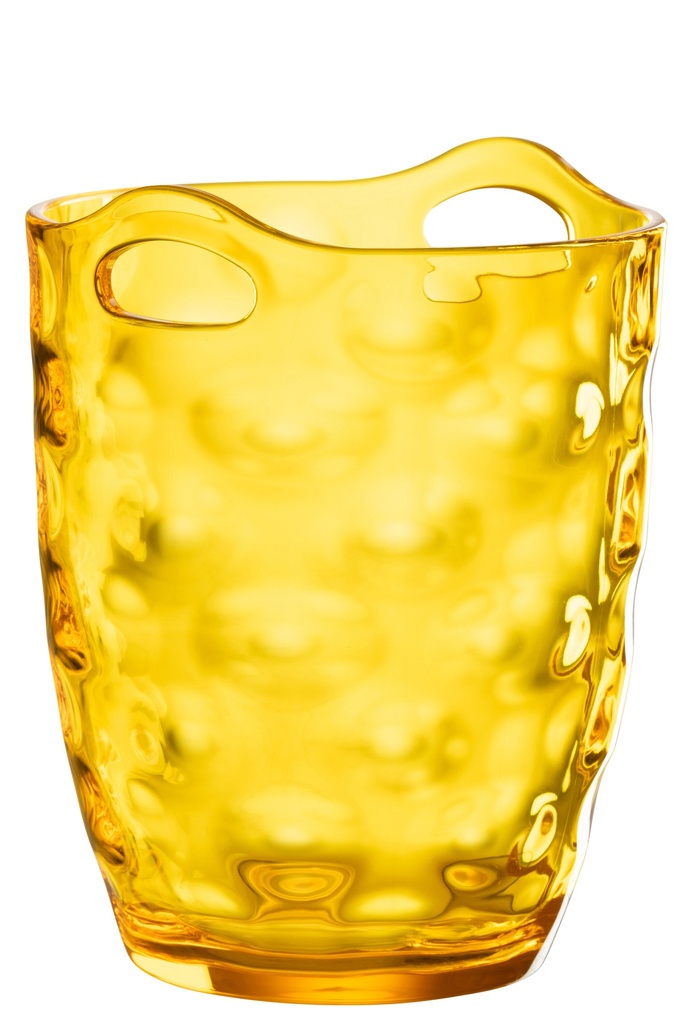Seau à glace Leonard en plastique jaune