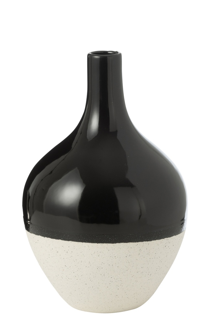 Vase Iva Porcelaine Noir/Blanc Grand