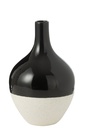 Vase Iva Porcelaine Noir/Blanc Grand