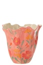 Vase Alegria Flowers Wide Clay