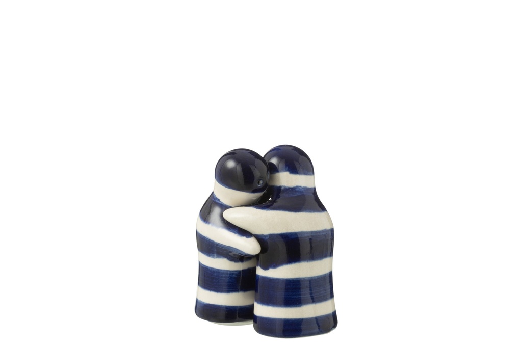 Salt&Pepper Granada Stripes Céramique Blanc/Cobalto