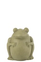 Flowerpot Frog Clay Green Large